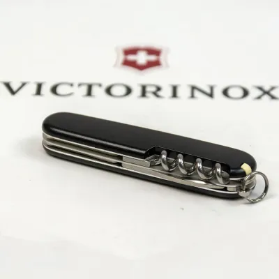 Складной нож Victorinox SPARTAN MAT черный матовый лак с желт.лого 1.3603.3.M0008p - 5 - Robinzon.ua