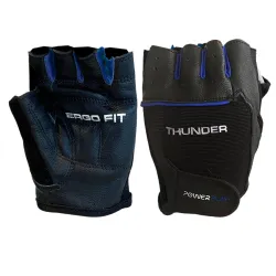 Перчатки для фитнеса и тяжелой атлетики PowerPlay 9058 Thunder черно-синие M - Robinzon.ua