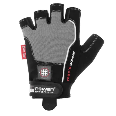 Рукавички для фітнесу та важкої атлетики Power System PS-2580 Man’s Power Black/Grey M - 1 - Robinzon.ua