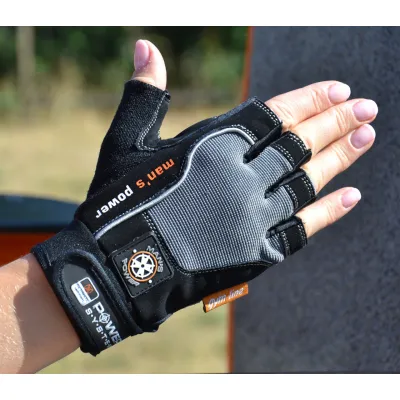 Рукавички для фітнесу та важкої атлетики Power System PS-2580 Man’s Power Black/Grey M - 4 - Robinzon.ua