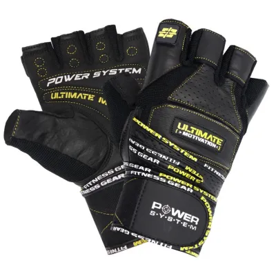 Рукавиці для фітнесу та важкої атлетики Power System PS-2810 Ultimate Motivation Black/Yellow Line XL - Robinzon.ua
