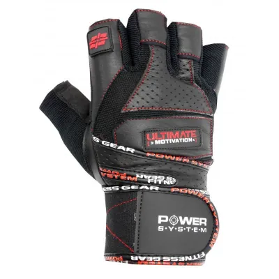 Рукавиці для фітнесу та важкої атлетики Power System PS-2810 Ultimate Motivation Black/Red Line L - 1 - Robinzon.ua
