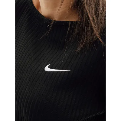 Женский Лонгслив Nike W NSW RIB JRSY LS TOP Черный XS (7dDV7866-010 XS) - 2 - Robinzon.ua