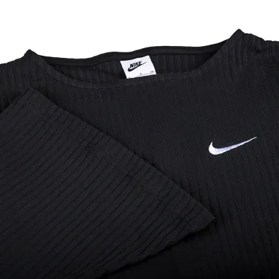Женский Лонгслив Nike W NSW RIB JRSY LS TOP Черный XS (7dDV7866-010 XS) - 5 - Robinzon.ua