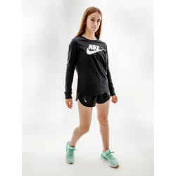 Жіночий Лонгслів Nike W NSW TEE ESSNTL LS ICN FTRA Чорний XS (7dFJ0441-010 XS) - Robinzon.ua