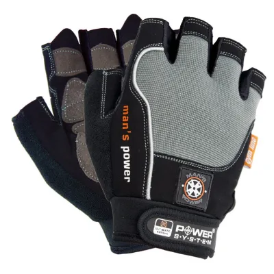 Перчатки для фитнеса и тяжелой атлетики Power System PS-2580 Man's Power Black/Grey XXL Перчатки для фитнеса и тяжелой атлетики Power System PS-2580 Man's Power Black/Grey XXL - Robinzon.ua