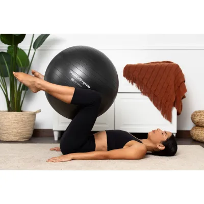 М'яч для фітнесу (фітбол) Power System PS-4012 &Oslash;65 cm PRO Gymball Black - 4 - Robinzon.ua