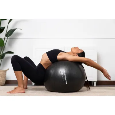 М'яч для фітнесу (фітбол) Power System PS-4012 &Oslash;65 cm PRO Gymball Black - 6 - Robinzon.ua