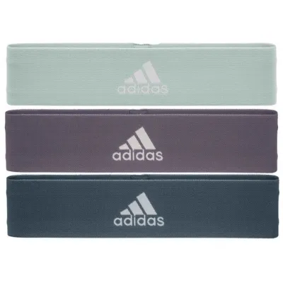 Набір еспандерів Adidas Resistance Band Set (L, M, H) зелений, фіолетовий, темно-синій Уні 70х7,6х0,5 ADTB-10711 - Robinzon.ua