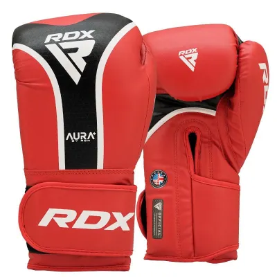 Боксерські рукавиці RDX AURA PLUS T-17 Red/Black 16 унцій (капа в комплекті) - 2 - Robinzon.ua