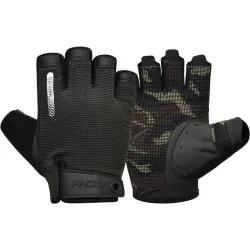 Перчатки для фитнеса RDX T2 Half Brown S - Robinzon.ua
