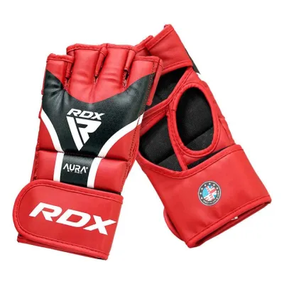 Рукавиці для ММА RDX AURA PLUS T-17 Red/Black XL (капа у комплекті) - 1 - Robinzon.ua