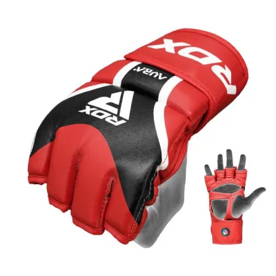 Рукавиці для ММА RDX AURA PLUS T-17 Red/Black XL (капа у комплекті) - 5 - Robinzon.ua