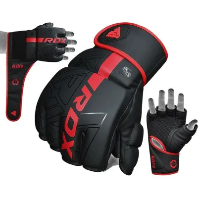 Рукавиці для ММА RDX F6 KARA Matte Red XL (капа у комплекті) - Robinzon.ua