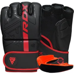Рукавиці для ММА RDX F6 KARA Matte Red XL (капа у комплекті) - Robinzon.ua