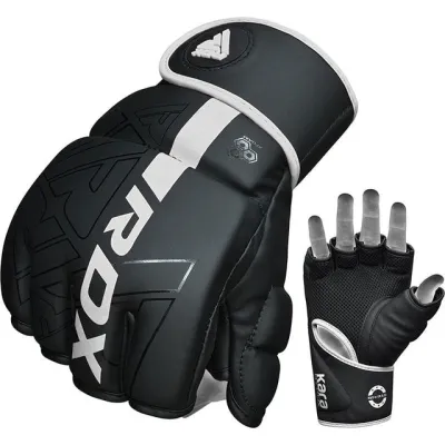 Рукавиці для ММА RDX F6 KARA Matte White L (капа у комплекті) - 1 - Robinzon.ua