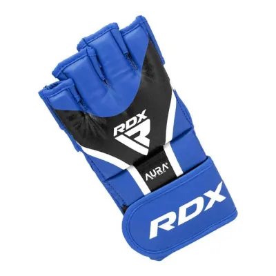 Перчатки для ММА RDX AURA PLUS T-17 Blue/Black M (капа в комплекте) - 3 - Robinzon.ua