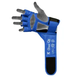 Перчатки для ММА RDX AURA PLUS T-17 Blue/Black M (капа в комплекте) - Robinzon.ua