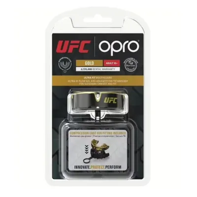 Капа OPRO Gold UFC доросла (вік 11+)  Black/Gold (art.102516001) - 2 - Robinzon.ua