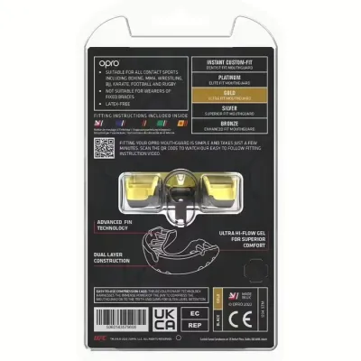 Капа OPRO Gold UFC доросла (вік 11+)  Black/Gold (art.102516001) - 3 - Robinzon.ua
