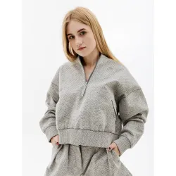Жіночий Реглан Nike W NSW TP TFADV QZ NKFWD Сірий L (7dDQ6999-077 L) - Robinzon.ua