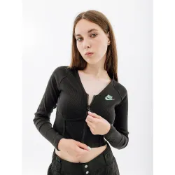 Жіноча Кофта Nike W NSW LS TOP RIB SW Чорний  L (7dFJ5220-010 L) - Robinzon.ua