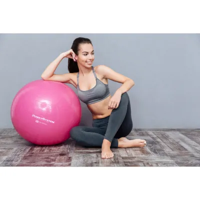 М'яч для фітнесу (фітбол) Power System PS-4018 &Oslash;85 cm PRO Gymball Pink - 1 - Robinzon.ua