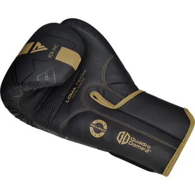 Боксерские перчатки RDX F6 Kara Matte Golden 10 унций (капа в комплекте) - 6 - Robinzon.ua