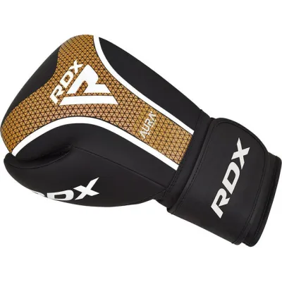 Боксерские перчатки RDX AURA PLUS T-17 Black Golden 10 унций (капа в комплекте) - 3 - Robinzon.ua