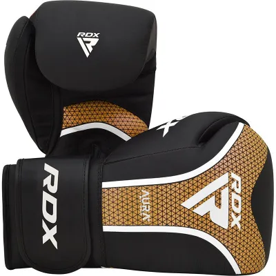 Боксерские перчатки RDX AURA PLUS T-17 Black Golden 10 унций (капа в комплекте) - 2 - Robinzon.ua