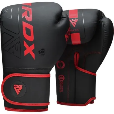Боксерські рукавиці RDX F6 Kara Matte Red 8 унцій (капа в комплекті) - 1 - Robinzon.ua