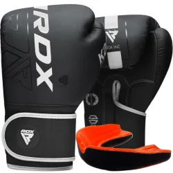 Боксерські рукавиці RDX F6 Kara Matte White 14 унцій  (капа в комплекті) - Robinzon.ua