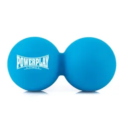 Масажний силіконовий подвійний м'яч PowerPlay PP-4355 Silicone Lacrosse Peanut Ball (6.3*12.6см.) Синій - Robinzon.ua