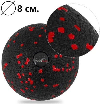 Массажный мяч PowerPlay PP-4350 Epp Massage Ball (d8) Черно/Красный - 2 - Robinzon.ua