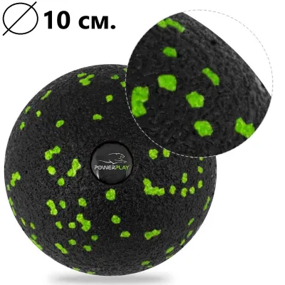 Массажный мяч PowerPlay PP-4351 Epp Massage Ball (d10) Черно/Зеленый - 2 - Robinzon.ua
