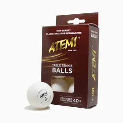 М’ячики для настільного тенісу Atemi 1* 6 шт 40+ Білий - Robinzon.ua