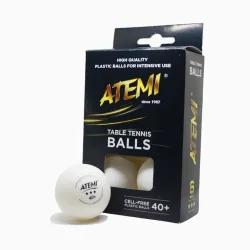 М’ячики для настільного тенісу Atemi 3* 6шт 40+ Білий - Robinzon.ua