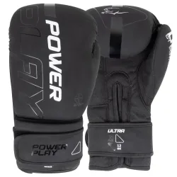 Боксерські рукавиці PowerPlay 3024 Ultra Mat Чорно-Білі 16 унцій - Robinzon.ua