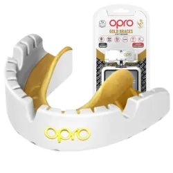 Капа OPRO Gold Braces під брекети доросла (вік 11+) White/Gold (art.102506004) - Robinzon.ua