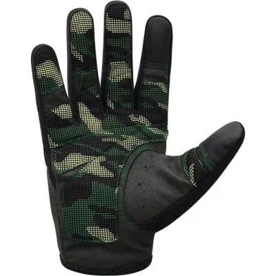 Рукавички для фітнесу RDX T2 Touch Screen Friendly Full Fingerf Army Green M - 1 - Robinzon.ua