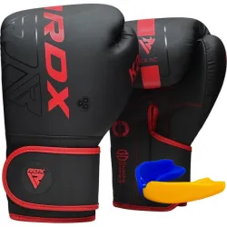 Боксерські рукавиці RDX F6 Kara Matte Red 16 унцій (капа в комплекті) - Robinzon.ua