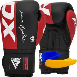 Боксерские перчатки RDX REX F4 RED/BLACK-10 унций (капа в комплекте) - Robinzon.ua