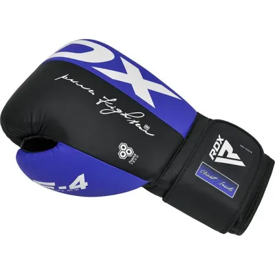 Боксерські рукавиці RDX F4 Boxing Sparring Gloves Hook&amp;Loop BLUE/BLACK 16 унцій (капа у комплекті) - 2 - Robinzon.ua