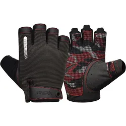 Рукавички для фітнесу RDX T2 Half Red L - Robinzon.ua