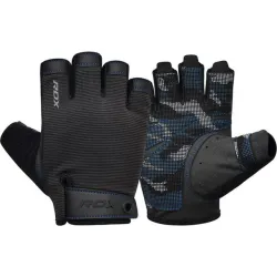 Рукавички для фітнесу RDX T2 Half Blue PLUS-XL - Robinzon.ua