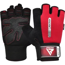Рукавички для фітнесу RDX W1 HALF RED-M - Robinzon.ua