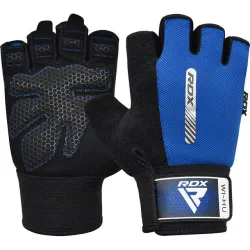 Рукавички для фітнесу RDX W1 HALF BLUE-XL - Robinzon.ua