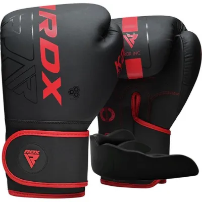 Боксерські рукавиці RDX F6 MATTE RED-6OZ (капа в комплекті) - Robinzon.ua