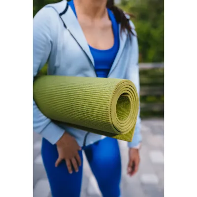 Килимок для йоги та фітнесу Power System PS-4014 PVC Fitness-Yoga Mat Green (173x61x0.6) - 6 - Robinzon.ua