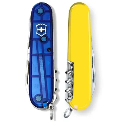 Складной Нож Victorinox HUNTSMAN UKRAINE 13713.T2.8 - 1 - Robinzon.ua